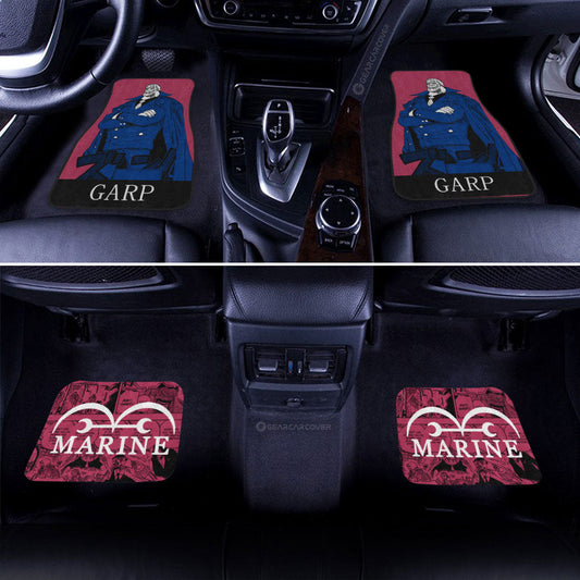 Monkey D Garp Car Floor Mats Custom One Piece Anime Car Accessories - Gearcarcover - 1