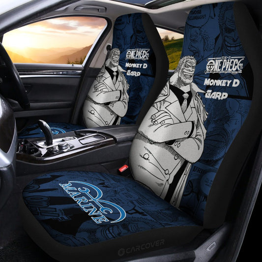 Monkey D Garp Car Seat Covers Custom Anime Mix Manga One Piece Car Interior Accessories - Gearcarcover - 2