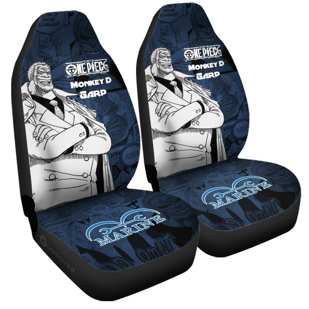 Monkey D Garp Car Seat Covers Custom Anime Mix Manga One Piece Car Interior Accessories - Gearcarcover - 3