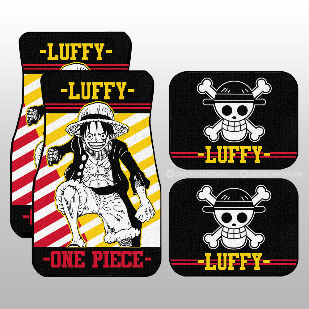 Monkey D Luffy Car Floor Mats Custom One Piece Anime Car Accessories - Gearcarcover - 3