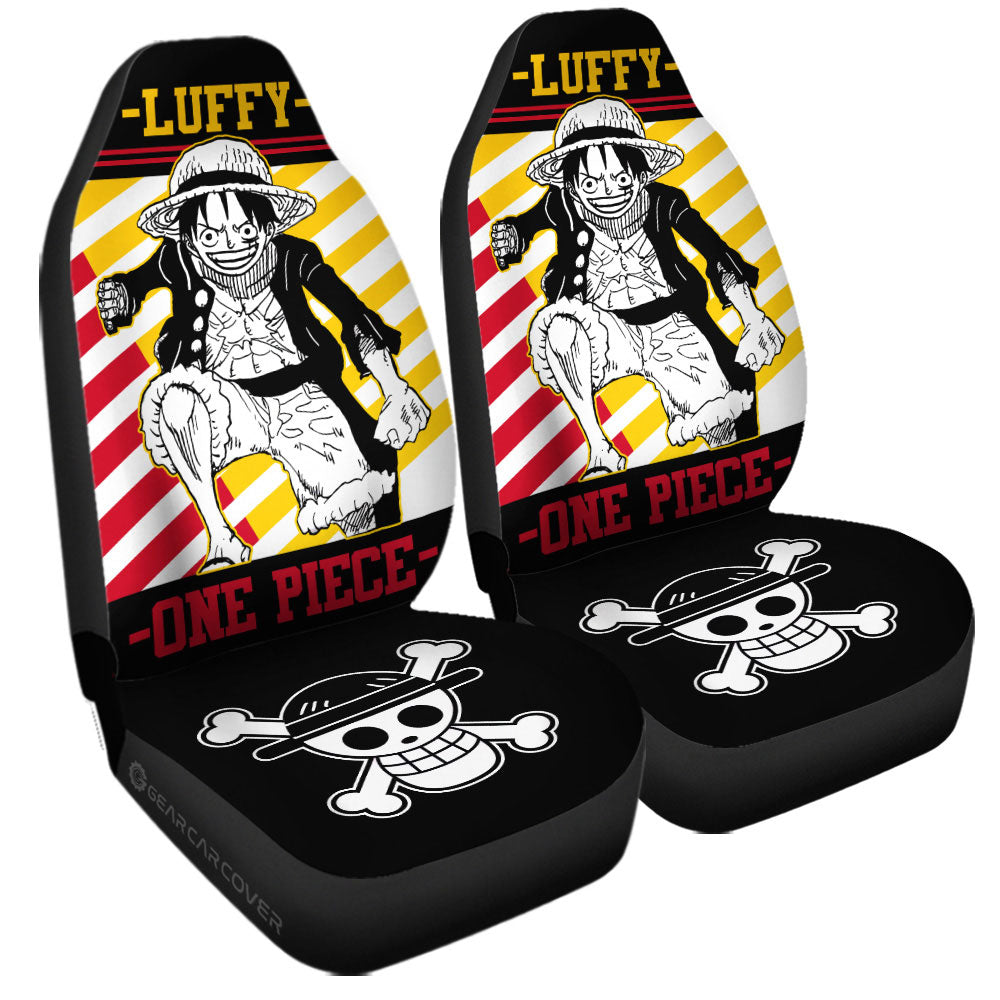 Monkey D Luffy Car Seat Covers Custom One Piece Anime Car Accessories - Gearcarcover - 1