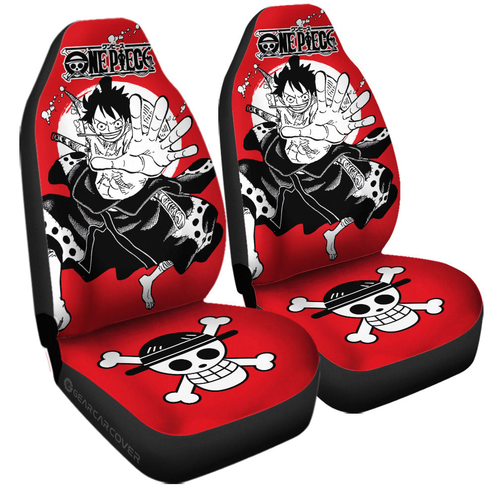 Monkey D Luffy Car Seat Covers Custom One Piece Anime Car Accessories - Gearcarcover - 3