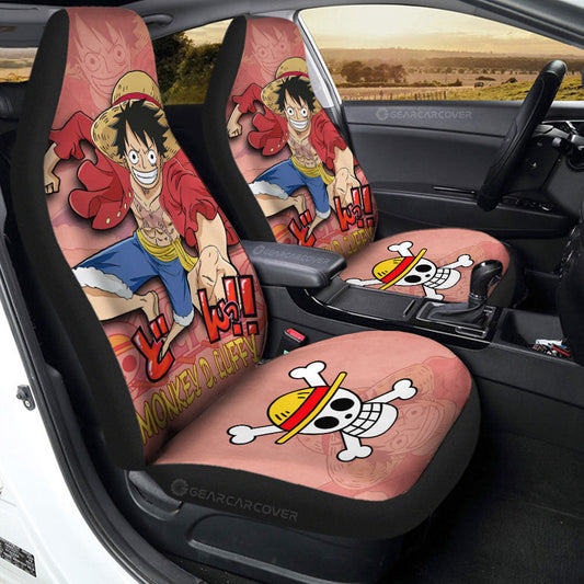 Monkey D Luffy Car Seat Covers Custom One Piece Anime Car Accessories - Gearcarcover - 2