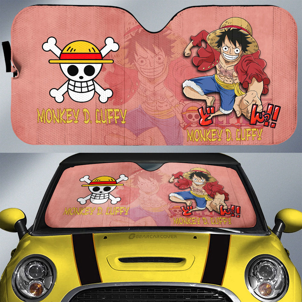 Monkey D Luffy Car Sunshade Custom One Piece Anime Car Accessories - Gearcarcover - 1