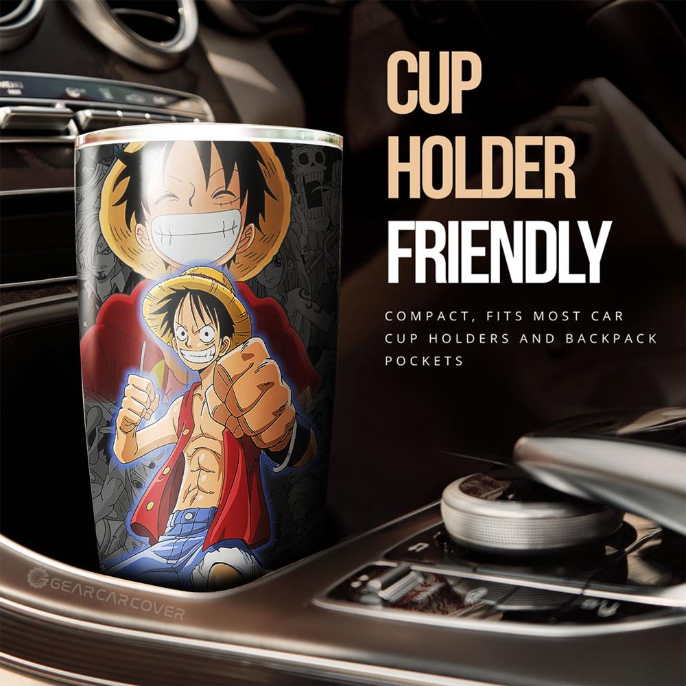 Monkey D Luffy Tumbler Cup Custom One Piece Anime Car Interior Accessories - Gearcarcover - 2