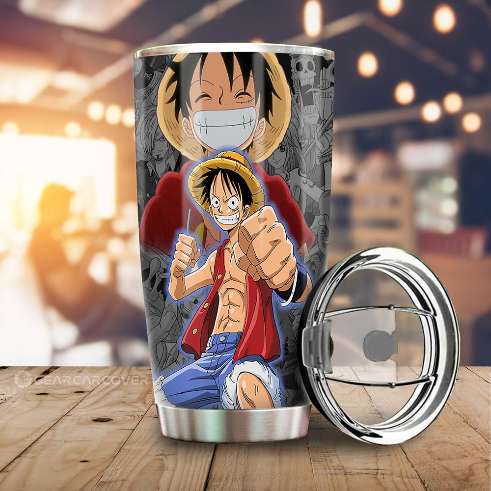 Monkey D Luffy Tumbler Cup Custom One Piece Anime Car Interior Accessories - Gearcarcover - 1
