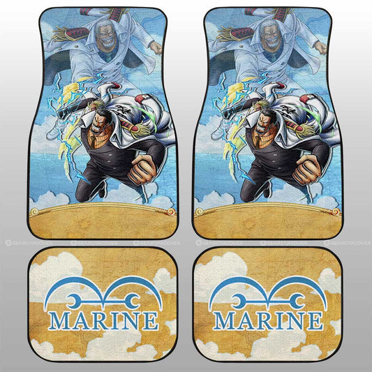 Monkey D. Garp Car Floor Mats Custom One Piece Map Anime Car Accessories - Gearcarcover - 2