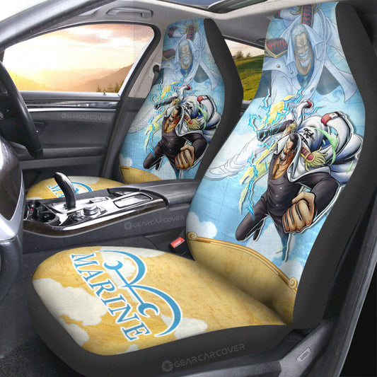 Monkey D. Garp Car Seat Covers Custom One Piece Map Anime Car Accessories - Gearcarcover - 2