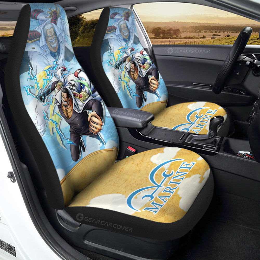 Monkey D. Garp Car Seat Covers Custom One Piece Map Anime Car Accessories - Gearcarcover - 1