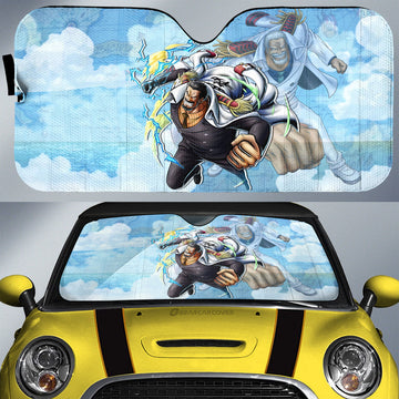 Monkey D. Garp Car Sunshade Custom One Piece Map Anime Car Accessories - Gearcarcover - 1