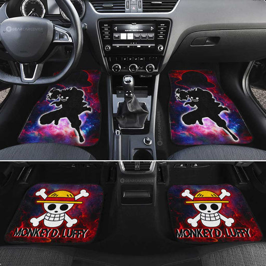 Monkey D. Luffy Car Floor Mats Custom One Piece Anime Silhouette Style - Gearcarcover - 2