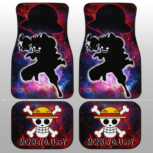 Monkey D. Luffy Car Floor Mats Custom One Piece Anime Silhouette Style - Gearcarcover - 1