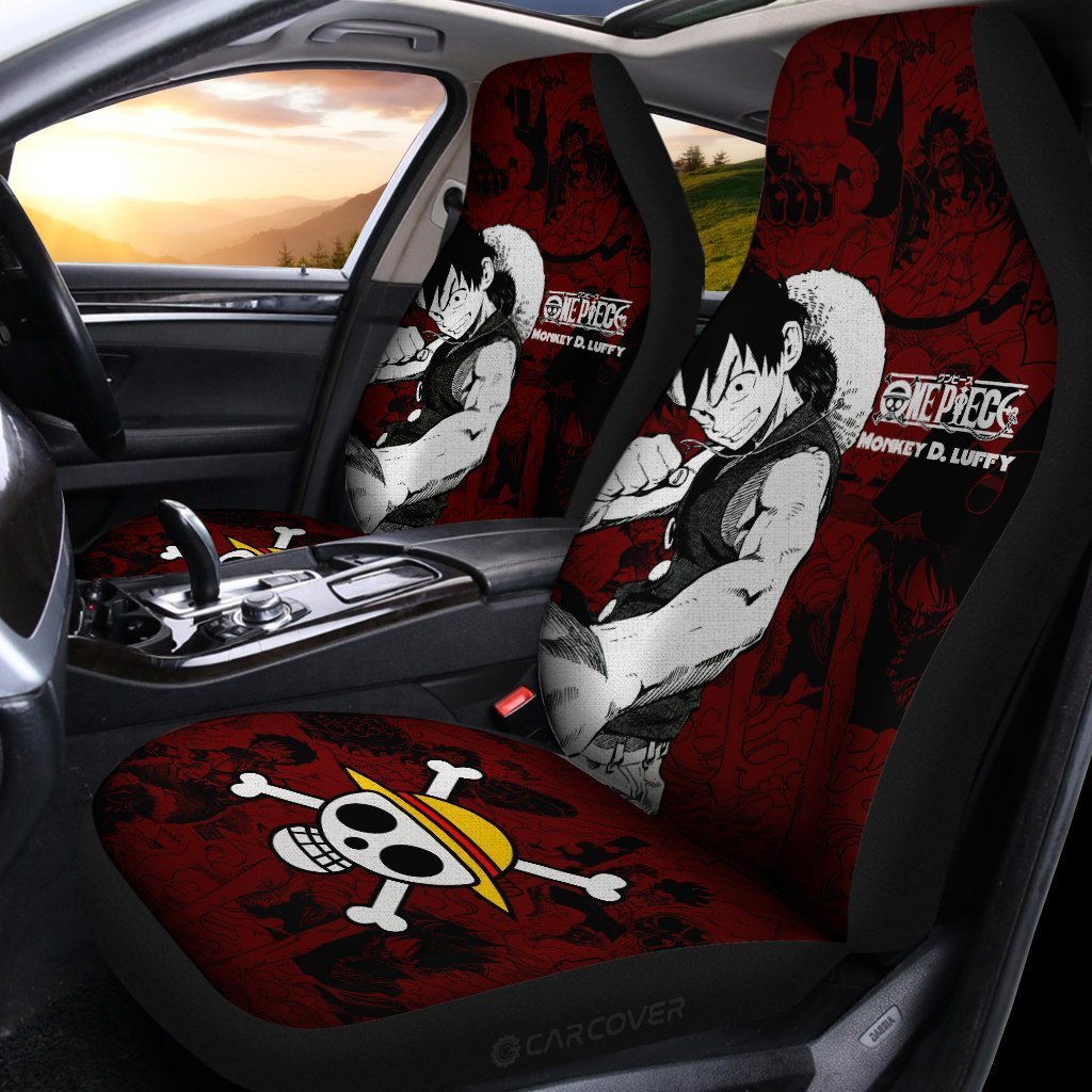 Monkey D. Luffy Car Seat Covers Custom Anime Mix Manga One Piece Car Accessories - Gearcarcover - 2