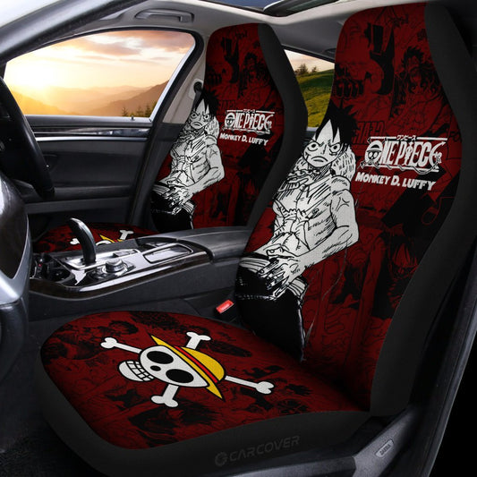 Monkey D. Luffy Car Seat Covers Custom Anime Mix Manga One Piece Car Interior Accessories - Gearcarcover - 2