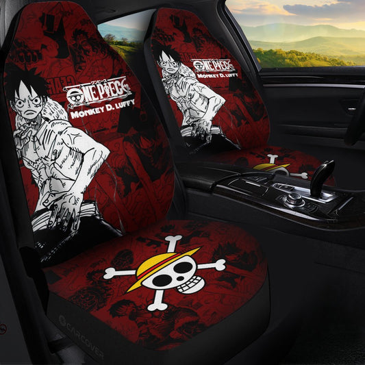 Monkey D. Luffy Car Seat Covers Custom Anime Mix Manga One Piece Car Interior Accessories - Gearcarcover - 1