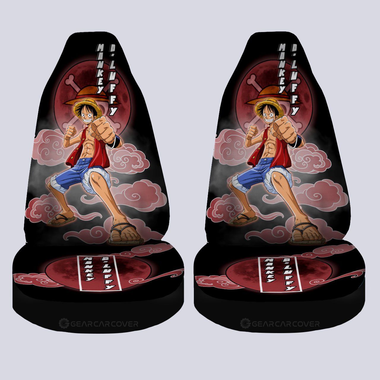 Monkey D. Luffy Car Seat Covers Custom Anime One Piece Car Accessories For Anime Fans - Gearcarcover - 4