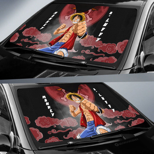 Monkey D. Luffy Car Sunshade Custom Anime One Piece Car Accessories For Anime Fans - Gearcarcover - 2