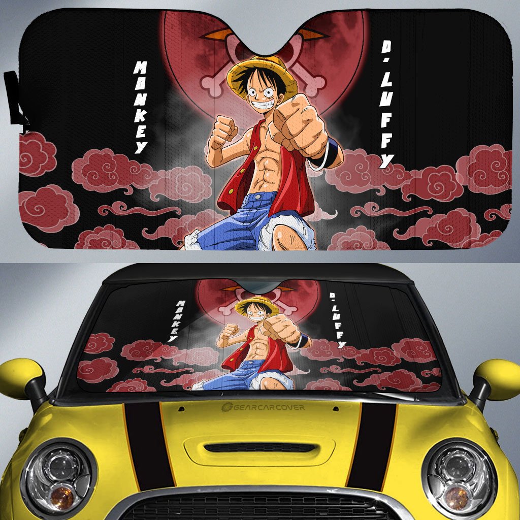 Monkey D. Luffy Car Sunshade Custom Anime One Piece Car Accessories For Anime Fans - Gearcarcover - 1