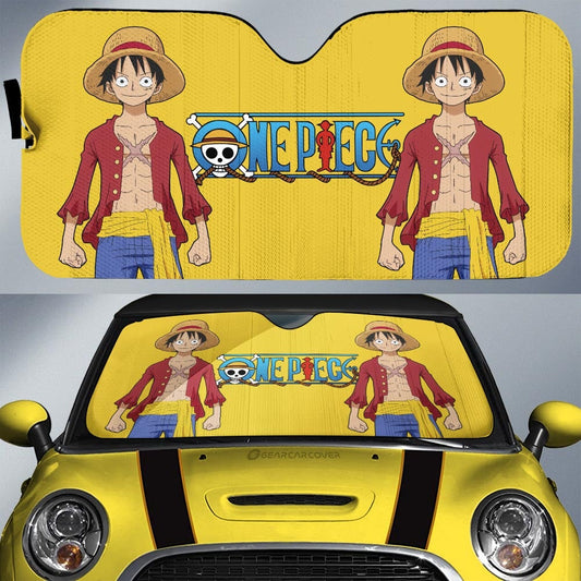 Monkey D. Luffy Car Sunshade Custom Anime One Pieces - Gearcarcover - 1