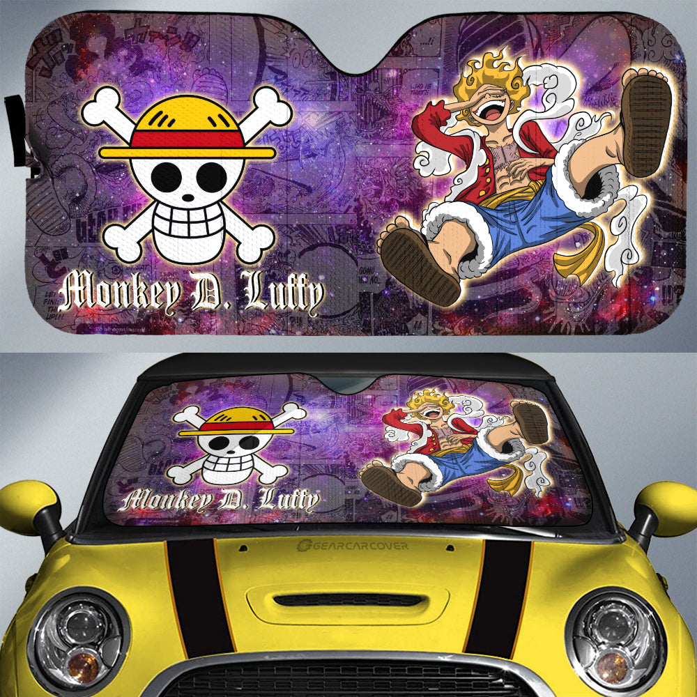 Monkey D. Luffy Car Sunshade Custom One Piece Anime Car Accessories Manga Galaxy Style - Gearcarcover - 1