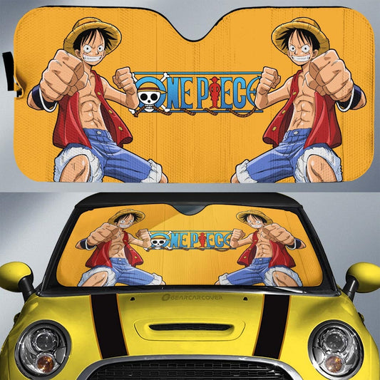 Monkey D. Luffy Car Sunshade Custom One Piece Anime - Gearcarcover - 1