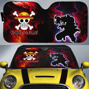 Monkey D. Luffy Car Sunshade Custom One Piece Anime Silhouette Style - Gearcarcover - 1