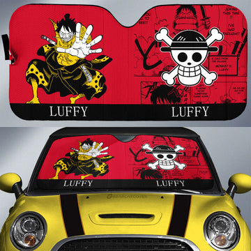 Monkey D. Luffy Car Sunshade Custom One Piece Car Accessories Manga Style - Gearcarcover - 1