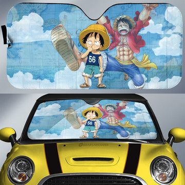 Monkey D. Luffy Car Sunshade Custom One Piece Map Anime Car Accessories - Gearcarcover - 1
