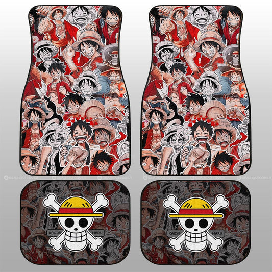 Monkey D. Luffy Funny Car Floor Mats Custom Anime Car Accessories For One Piece Fans - Gearcarcover - 2