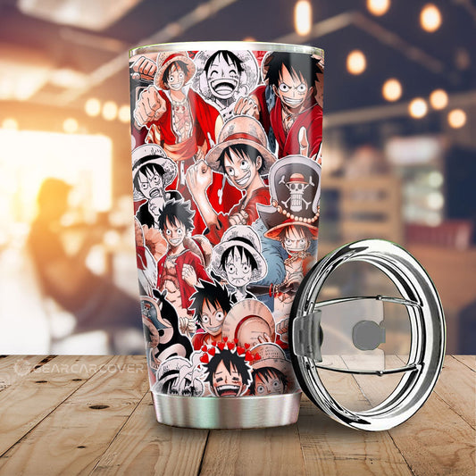 Monkey D. Luffy Funny Tumbler Cup Custom Anime Car Accessories For One Piece Fans - Gearcarcover - 1