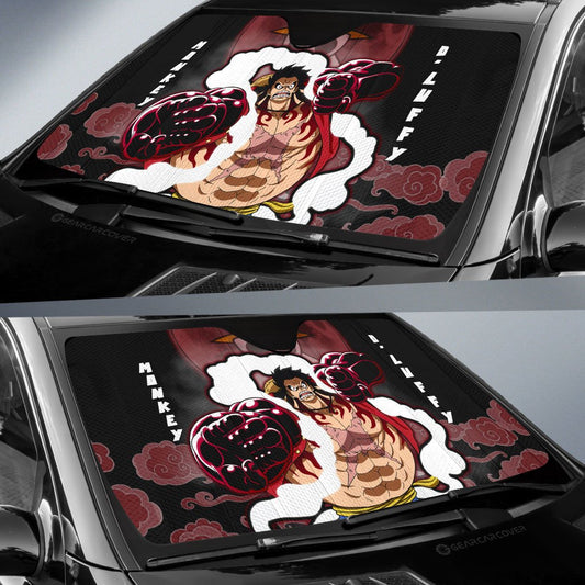 Monkey D. Luffy Gear 4 Car Sunshade Custom Anime One Piece Car Accessories For Anime Fans - Gearcarcover - 2