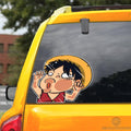 Monkey D. Luffy Hitting Glass Car Sticker Custom One Piece Anime Car Accessories For Anime Fans - Gearcarcover - 3