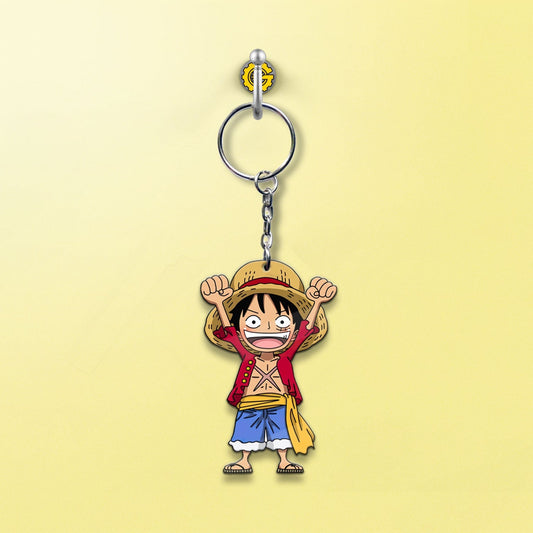 Monkey D. Luffy Keychain Custom One Piece Anime Car Accessories - Gearcarcover - 2