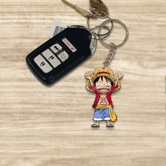Monkey D. Luffy Keychain Custom One Piece Anime Car Accessories - Gearcarcover - 1