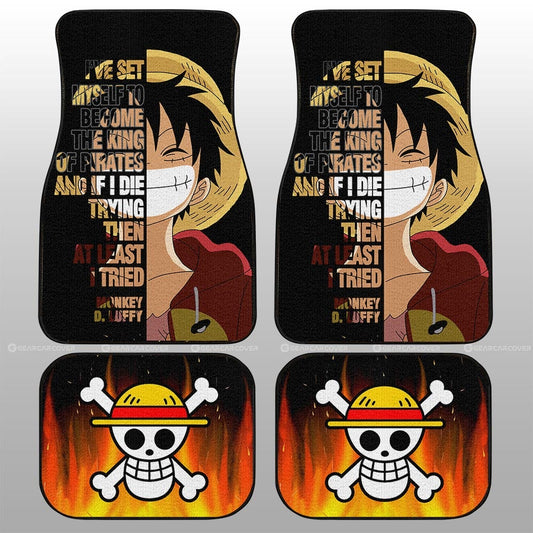 Monkey D. Luffy Quotes Car Floor Mats Custom One Piece Anime Car Accessories - Gearcarcover - 2