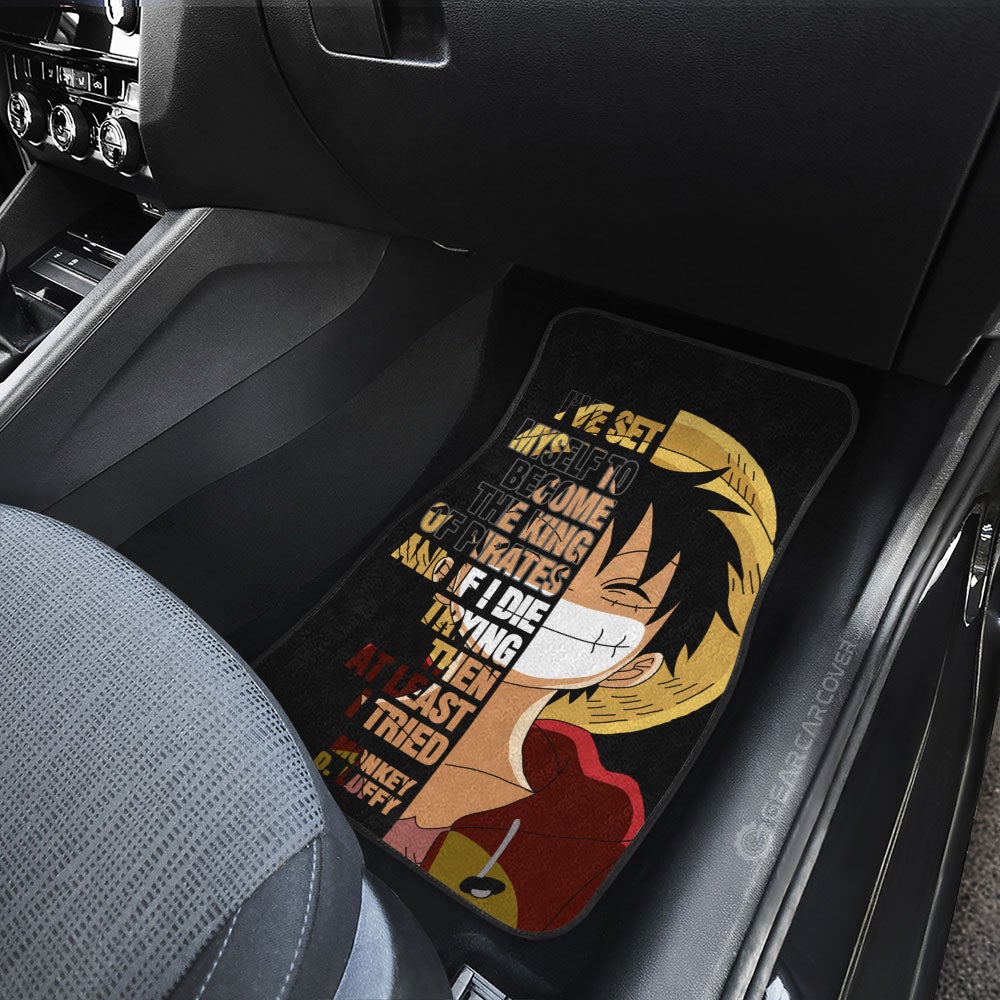 Monkey D. Luffy Quotes Car Floor Mats Custom One Piece Anime Car Accessories - Gearcarcover - 4