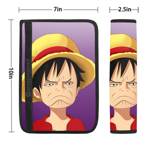 Monkey D. Luffy Seat Belt Covers Custom One Piece Anime Car Accessoriess - Gearcarcover - 1