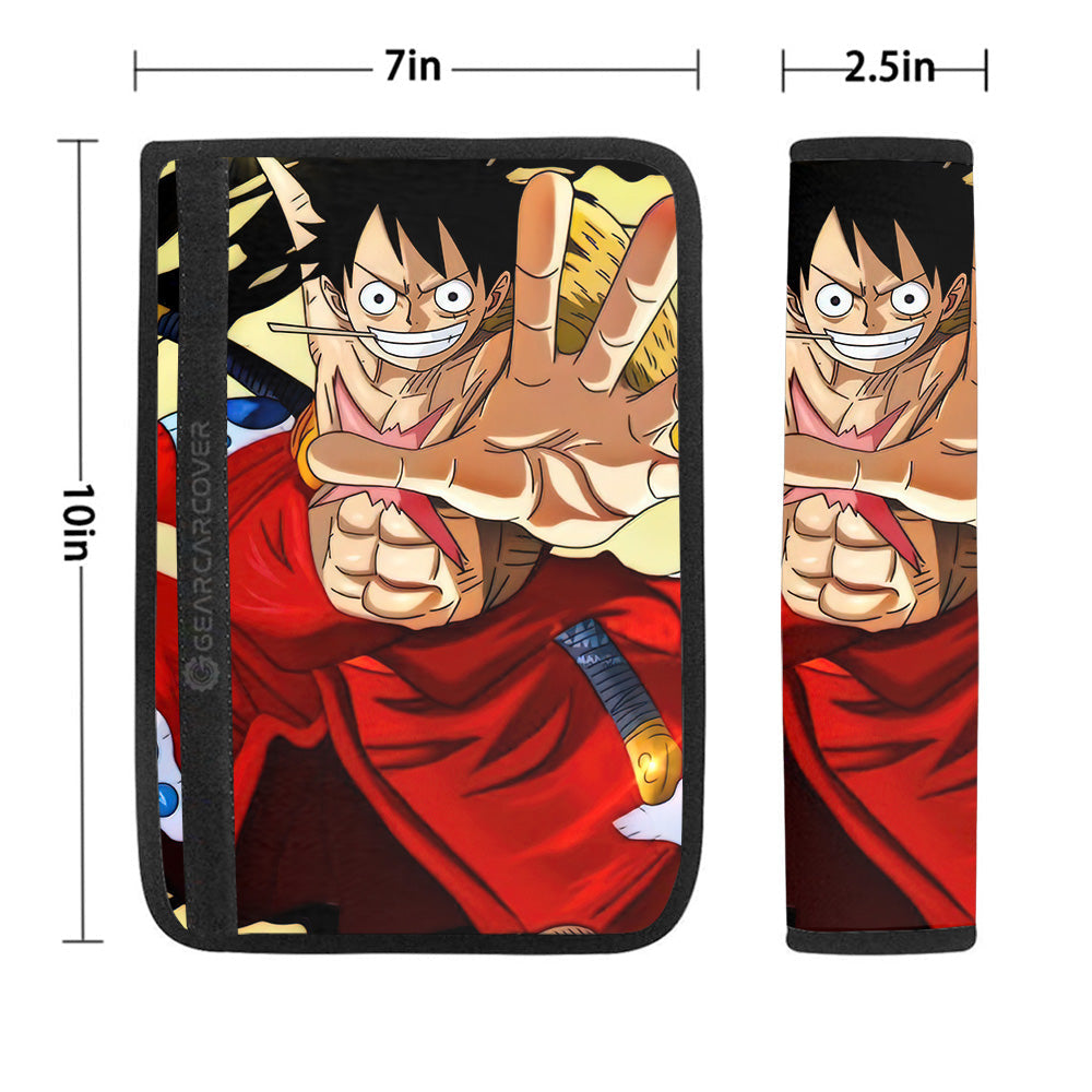 Monkey D. Luffy Seat Belt Covers Custom One Piece Anime Car Accessoriess - Gearcarcover - 1