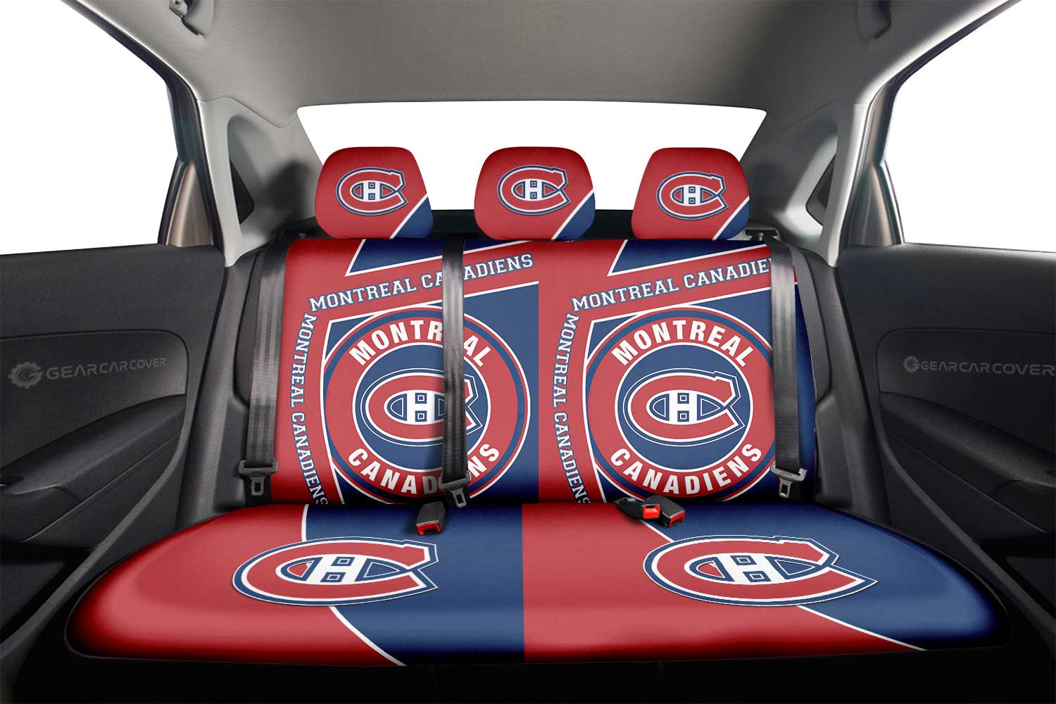 Montreal Canadiens Car Back Seat Cover Custom Car Accessories For Fans - Gearcarcover - 2