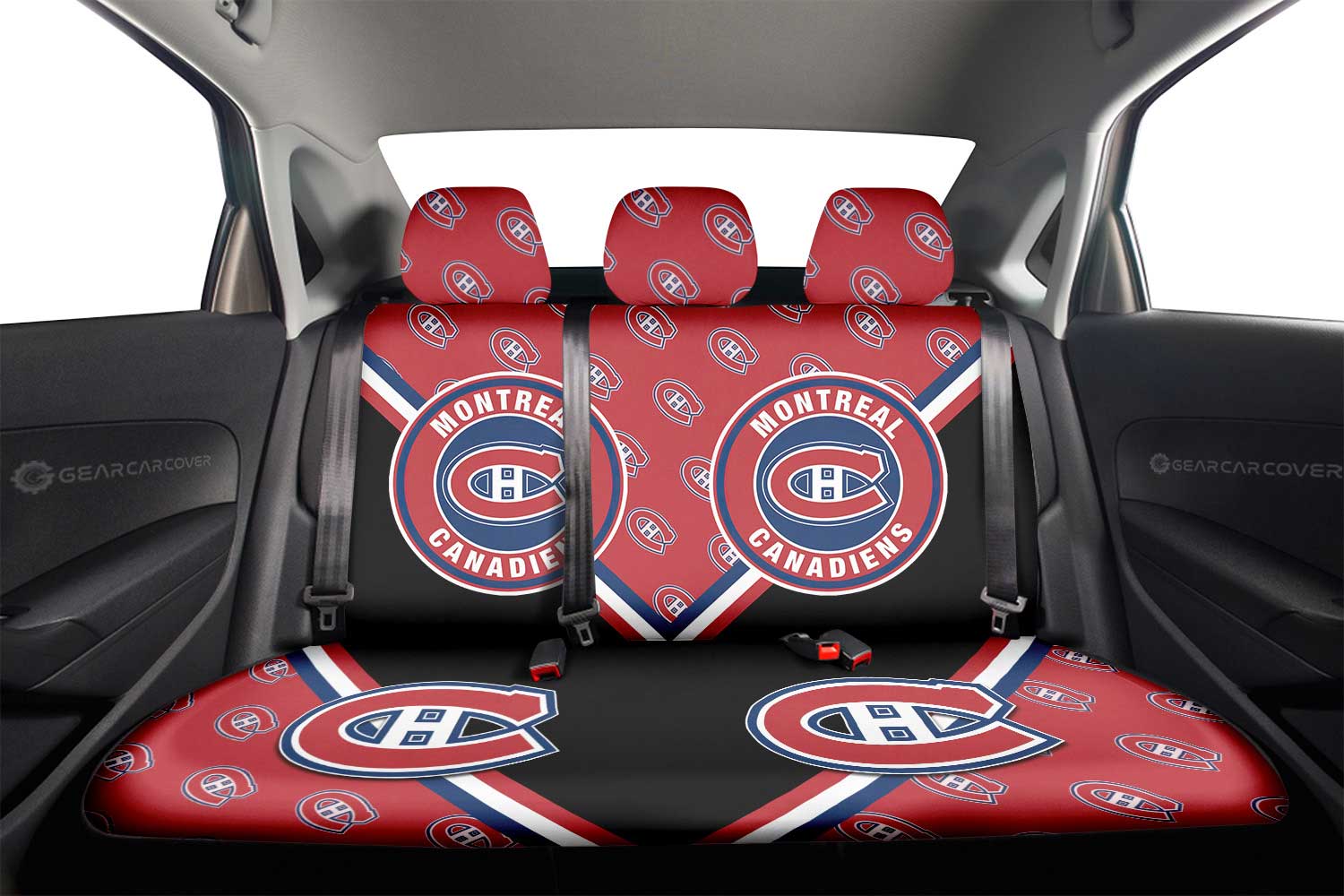 Montreal Canadiens Car Back Seat Cover Custom Car Accessories For Fans - Gearcarcover - 2