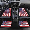 Montreal Canadiens Car Floor Mats Custom US Flag Style - Gearcarcover - 2