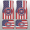 Montreal Canadiens Car Floor Mats Custom US Flag Style - Gearcarcover - 1