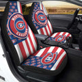 Montreal Canadiens Car Seat Covers Custom US Flag Style - Gearcarcover - 1