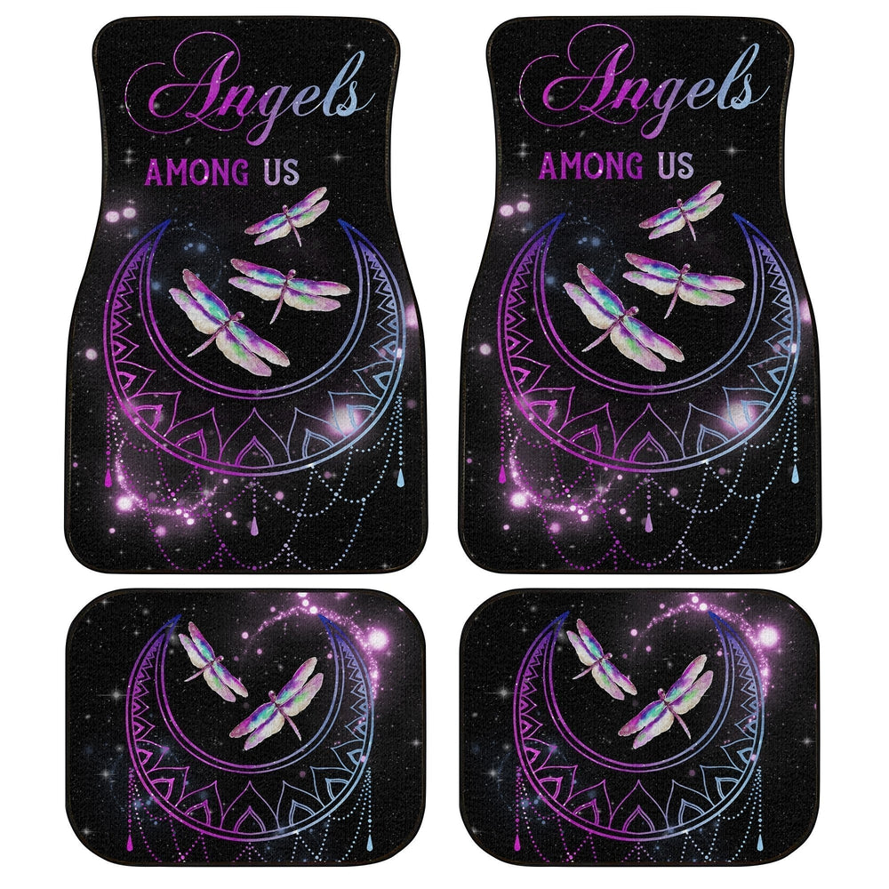Moon Mandala Dragonfly Car Floor Mats Custom Car Accessories - Gearcarcover - 1