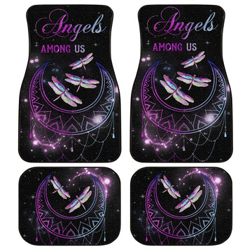 Moon Mandala Dragonfly Car Floor Mats Custom Car Accessories - Gearcarcover - 1