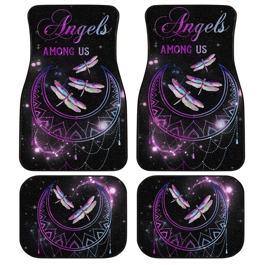 Moon Mandala Dragonfly Car Floor Mats Custom Car Accessories - Gearcarcover - 1