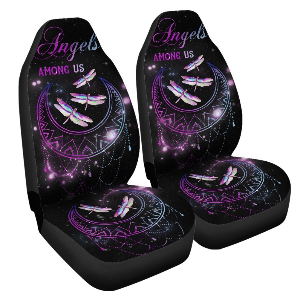 Moon Mandala Dragonfly Car Seat Covers Angel Among Us - Gearcarcover - 3