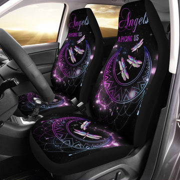 Moon Mandala Dragonfly Car Seat Covers Angel Among Us - Gearcarcover - 1