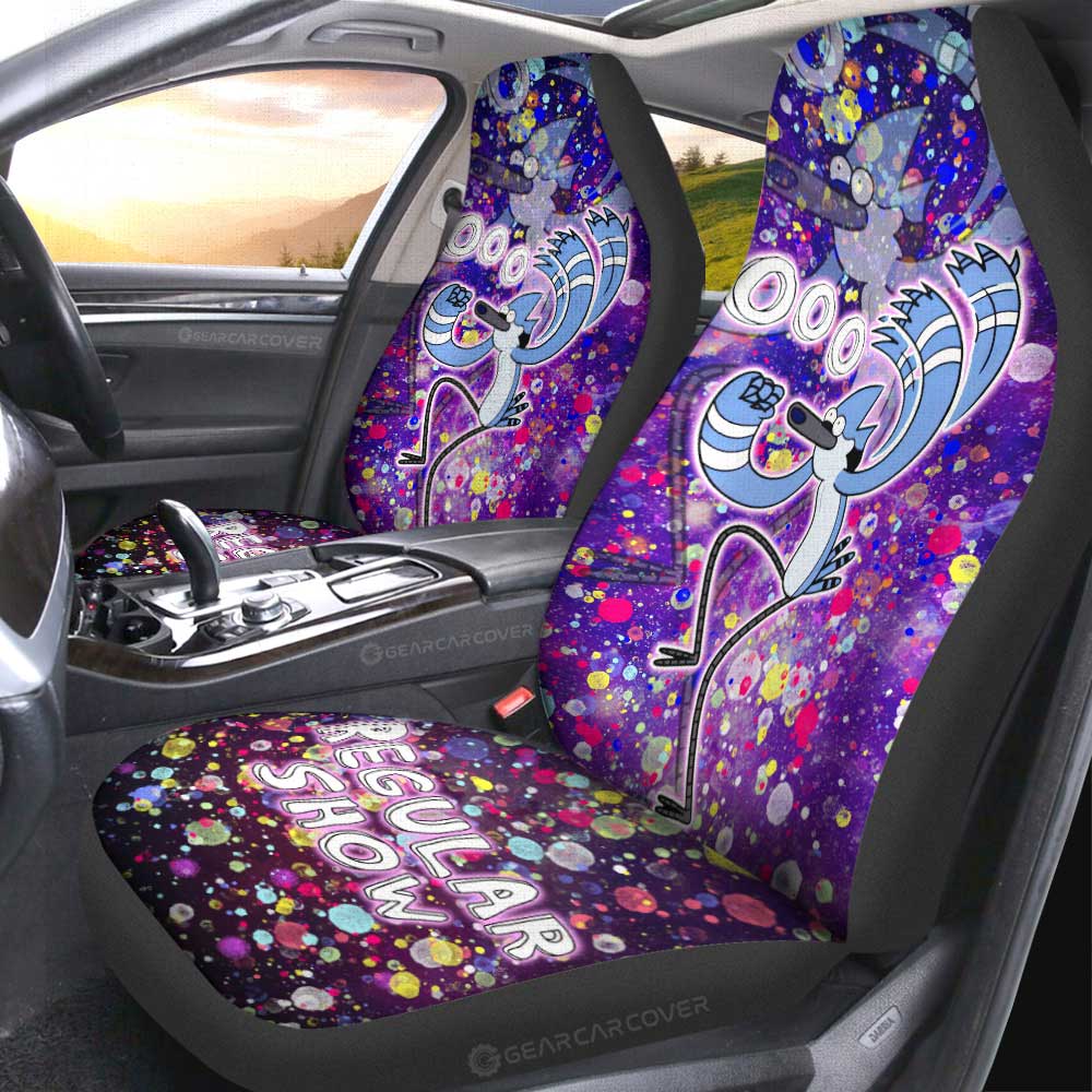Mordecai Regular Show Car Seat Covers Custom Cartoon Car Accessories - Gearcarcover - 2