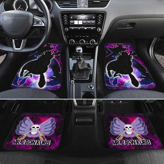 Mr. 2 Bon Kurei Car Floor Mats Custom One Piece Anime Silhouette Style - Gearcarcover - 2